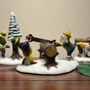 Department 56 - The Heritage Village Collection “Woodsmen Elves” Set of 3